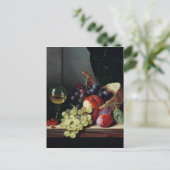 Trauben und Pflaumen Postkarte (Stehend Vorderseite)