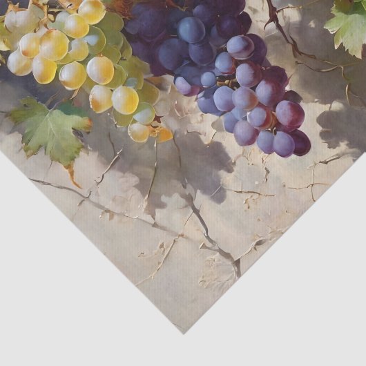 Trauben und Reben Wasserfarben Seidenpapier (Ausschnitt)