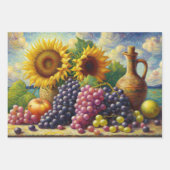 Trauben und Sonnenblumen Ölgemälde Dekoupage Geschenkpapier Set (Vorderseite 3)