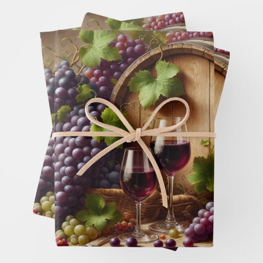 Trauben und Stillleben Geschenkpapier Set (Beispiel)