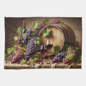 Trauben und Stillleben Geschirrtuch (Horizontal)