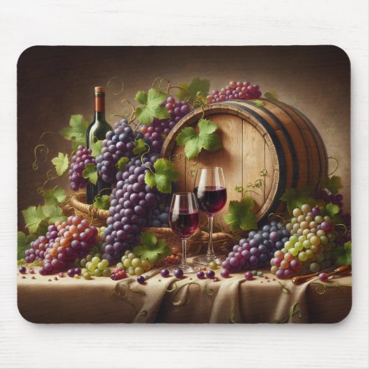 Trauben und Stillleben Mousepad (Vorne)