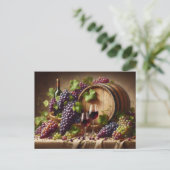 Trauben und Stillleben Postkarte (Stehend Vorderseite)