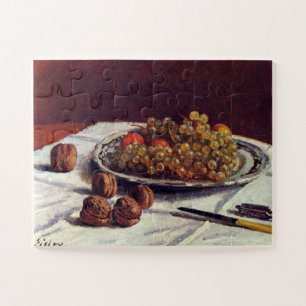 Trauben und Walnüsse auf einem Tisch Sisley Impres Puzzle