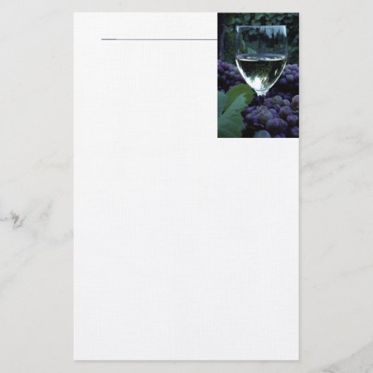Trauben und Wein-Briefpapier Briefpapier (Vorderseite)
