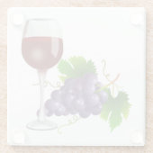 Trauben und Wein Glasuntersetzer (Rückseite)