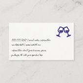 Trauben und Weinflaschen Visitenkarte (Rückseite)