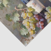 Trauben und Weinflaschen Wasserfarben Seidenpapier (Ausschnitt)