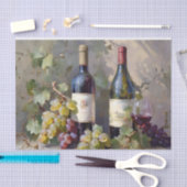 Trauben und Weinflaschen Wasserfarben Seidenpapier (Handwerk)