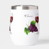 Trauben und Weinglas Personalisiert (Rückseite)