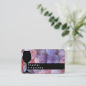 Trauben und Weinglas Sommelier Visitenkarte (Stehend Vorderseite)