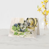 Trauben und Weinkarte Karte (Gelbe Blume)