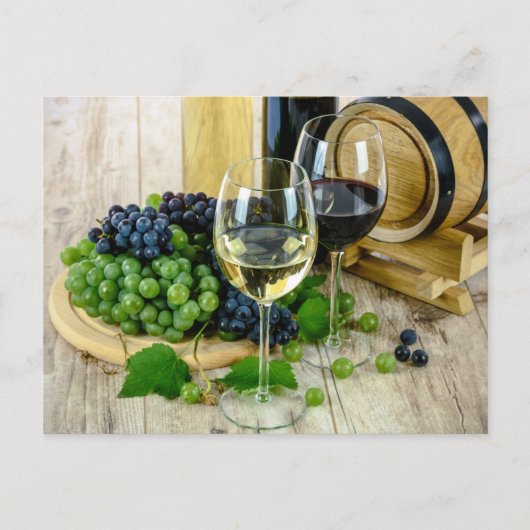 Trauben und Weinpostkarte Postkarte (Vorderseite)