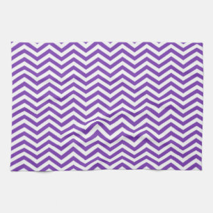 Trauben Violett Chevron Streifen Geschirrtuch