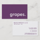 Trauben. Visitenkarte (Vorne/Hinten)