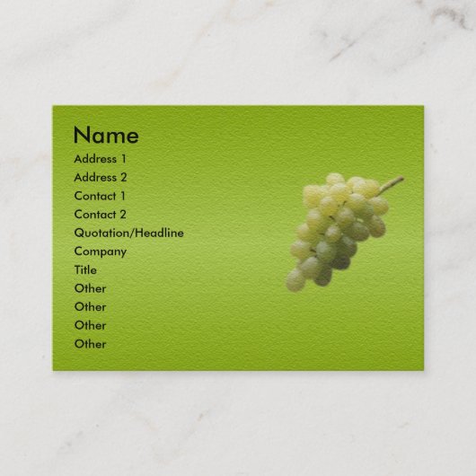 Trauben-Visitenkarte Visitenkarte (Vorderseite)