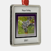 Trauben von Napa Silbernes Ornament (Rechts)