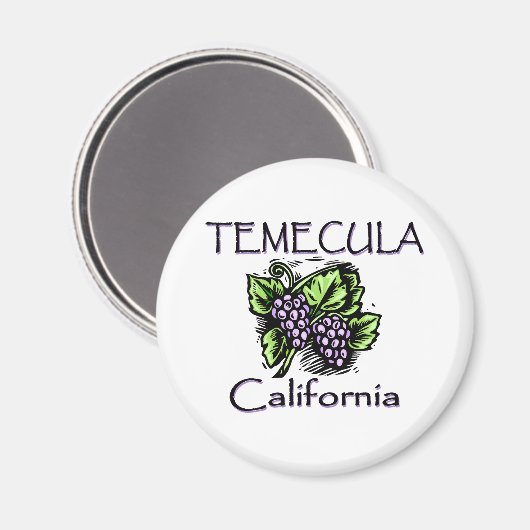 Trauben von Temecula Magnet (Vorderseite/Rückseite)