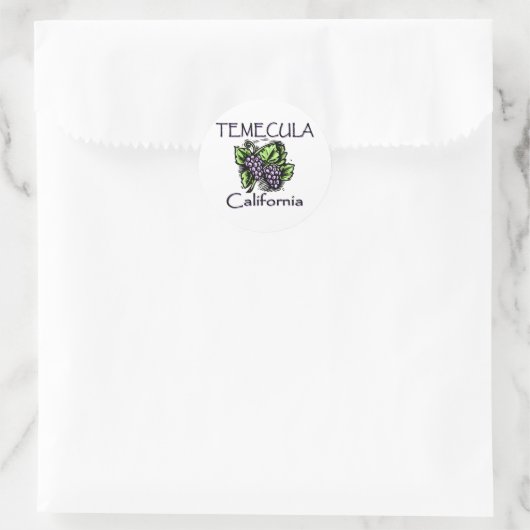 Trauben von Temecula Runder Aufkleber (Tasche)
