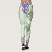 Trauben Wasserfarbe, Frucht Nahtloses Muster. Leggings (Rückseite)