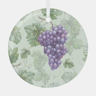Trauben Wasserfarbe, Frucht Nahtloses Muster. Ornament Aus Glas