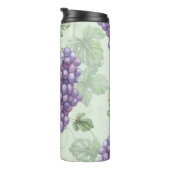 Trauben Wasserfarbe, Frucht Nahtloses Muster. Thermosbecher (Nach rechts gedreht)