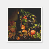 Trauben, Wein und Äpfel Serviette (Vorderseite)