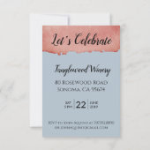 Trauben Weinberg 50. Geburtstag Einladung (Rückseite)