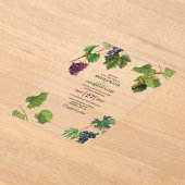Trauben Weinberg Griechische Insel Hochzeit Acryleinladungen (Ablage )