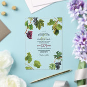 Trauben Weinberg Griechische Insel Hochzeit Acryleinladungen (In Situ (Hochzeit))