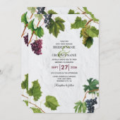 Trauben Weinberg Griechische Insel Hochzeit Einladung (Vorne/Hinten)