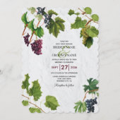 Trauben Weinberg Griechische Insel Hochzeit Einladung (Vorne/Hinten)