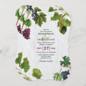 Trauben Weinberg Griechische Insel Hochzeit Einladung (Vorne/Hinten)