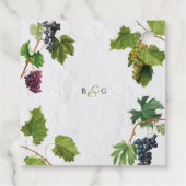 Trauben Weinberg Griechische Insel Hochzeit Geschenkanhänger (Rückseite)