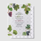 Trauben Weinberg Griechische Insel Hochzeit Pergament Einladungen (Versetzt (Einladung))