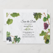 Trauben Weinberg Griechische Insel Hochzeit Save The Date (Vorderseite)