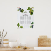 Trauben Weinberg Griechische Insel Hochzeit Seekar Poster (Küche)