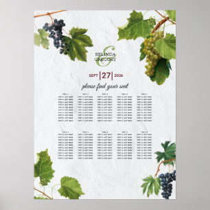Trauben Weinberg Griechische Insel Hochzeit Seekar Poster