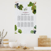 Trauben Weinberg Griechische Insel Hochzeit Seekar Poster (Küche)