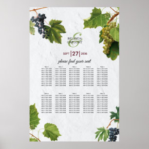 Trauben Weinberg Griechische Insel Hochzeit Seekar Poster