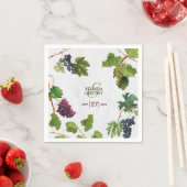 Trauben Weinberg Griechische Insel Hochzeit Serviette (Beispiel)