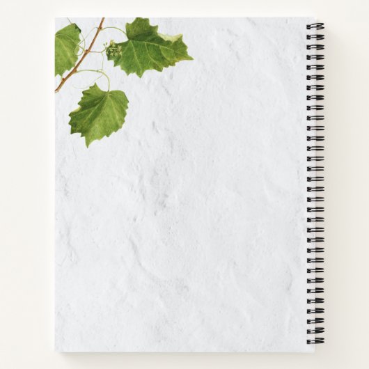 Trauben Weinberg Griechische Insel Rezept Kochbuch Notizblock (Rückseite)