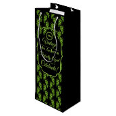 Trauben Weinbeutel Geschenktüte Für Weinflaschen (Rückseite Schrägansicht)