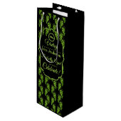 Trauben Weinbeutel Geschenktüte Für Weinflaschen (Vorderseite Schrägansicht)