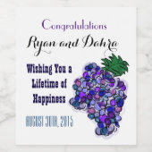 Trauben Weinetikett (Einzelnes Label)