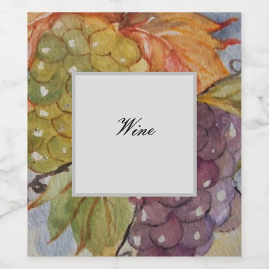 Trauben Weinetikett (Einzelnes Label)