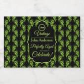 Trauben Weinflaschen Getränkekennzeichnung Schaumweinetikett (Einzelnes Label)