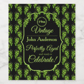 Trauben Weinflaschen Getränkekennzeichnung Weinetikett (Einzelnes Label)