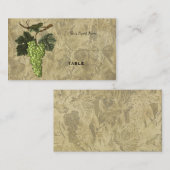 Trauben Weingarten Elegantes Hochzeitstisch Sitzka Platzkarte (Vorne/Hinten)