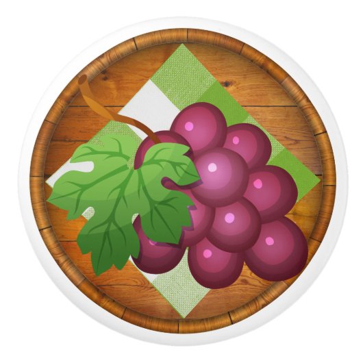 Trauben/Weinknöpfe Keramikknauf (Vorderseite)